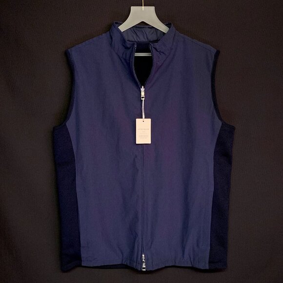 Peter Millar Other - PETER MILLAR Portrush Hybrid Reversible Full Zip Vest LARGE Navy Blue NWT